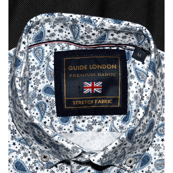 Guide London Premium Range Stretch Fabric Men's Long Sleeve Shirt Size Medium - Picture 7 of 8